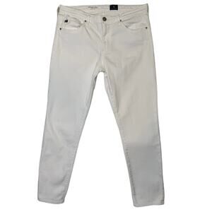 AG Adriano Goldschmied Prima Ankle Jeans Women 29 White Cigarette Stretch Denim